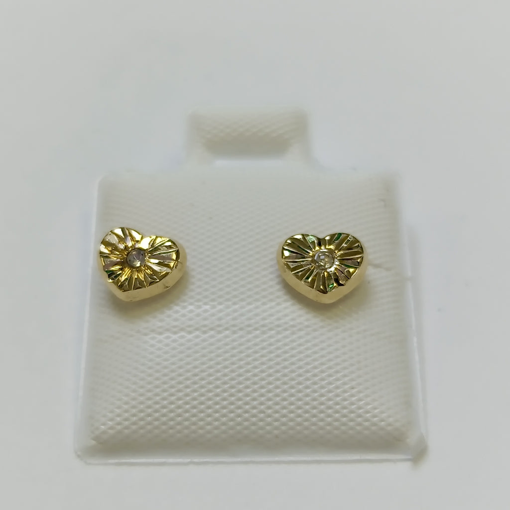 BROQUELES BROQUEL FIG CORAZON C CIRCONIA 14K 0.2603 GR (NUEVO)