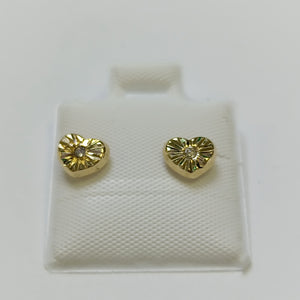 BROQUELES BROQUEL FIG CORAZON C CIRCONIA 14K 0.2603 GR (NUEVO)