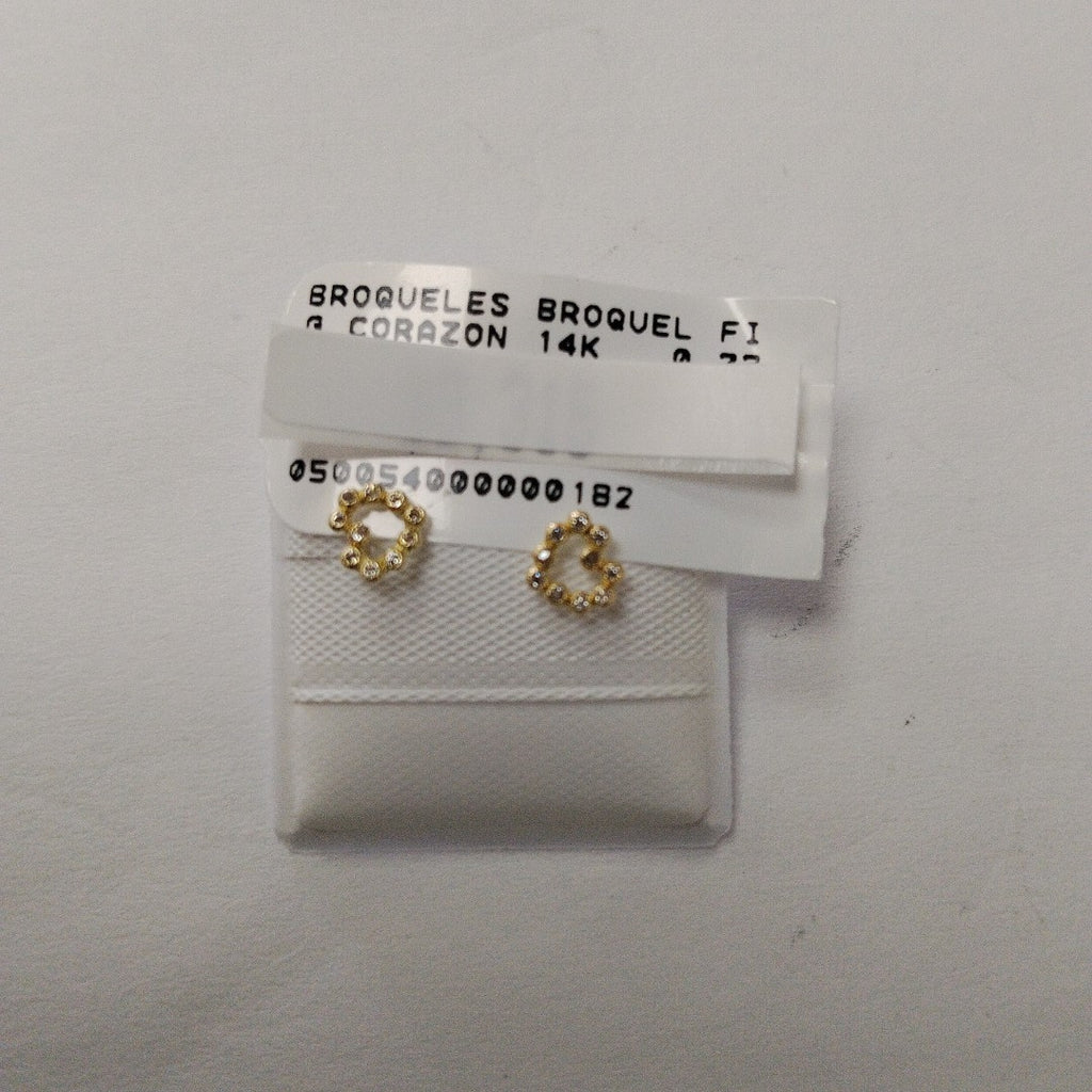 BROQUELES BROQUEL FIG CORAZON 14K 0.23 GR (NUEVO)