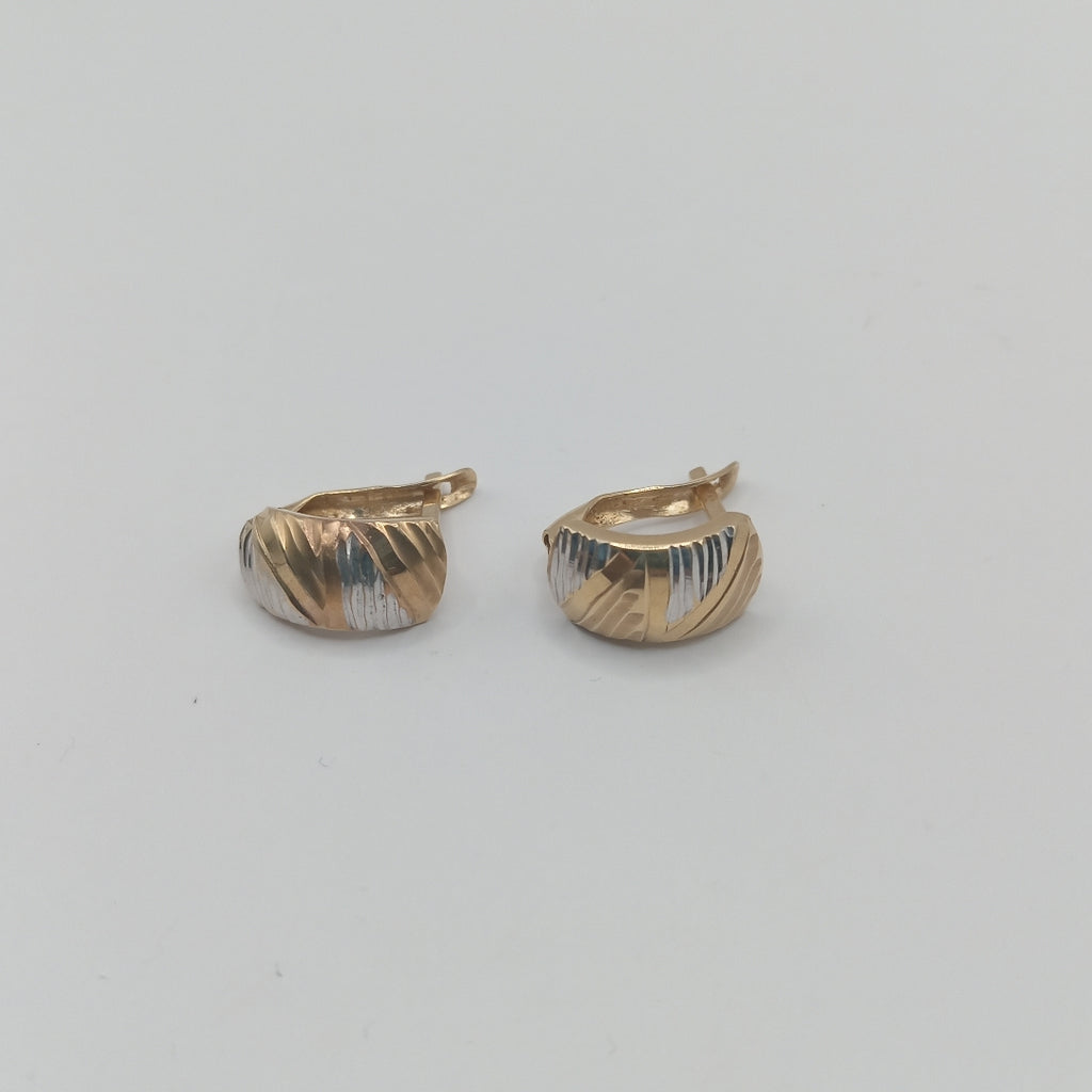 ARETES PAR ORO,RODIADO 14 K 1,80 GRMS (SEMINUEVO)