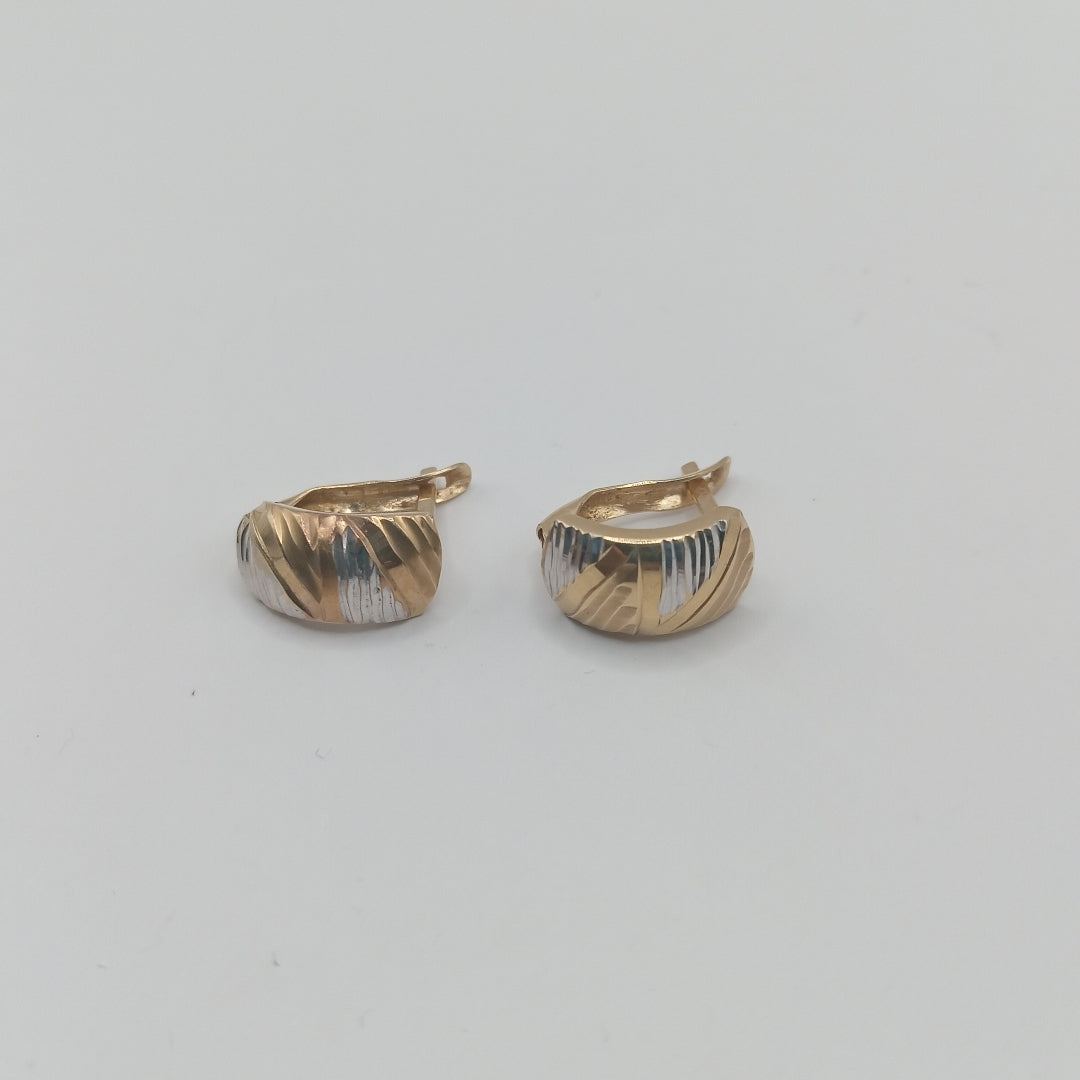 ARETES PAR ORO,RODIADO 14 K 1,80 GRMS (SEMINUEVO)