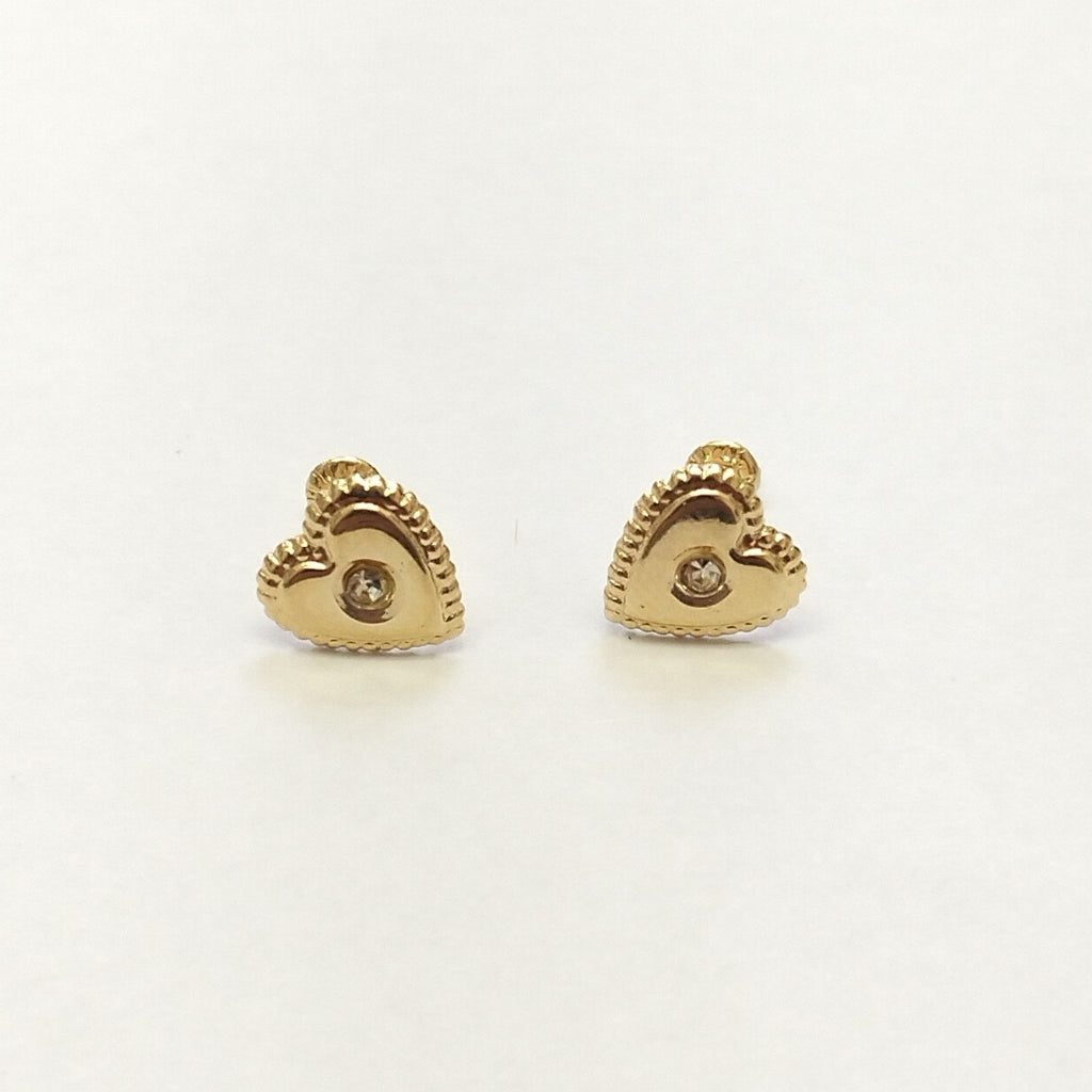 BROQUELES BROQUEL FIG CORAZON C CIRCONIA 14K 0.2614 GR (NUEVO)