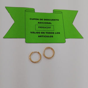 ARETES ARRACADAS C CIRCONIAS 14K 2.3 GR (NUEVO)