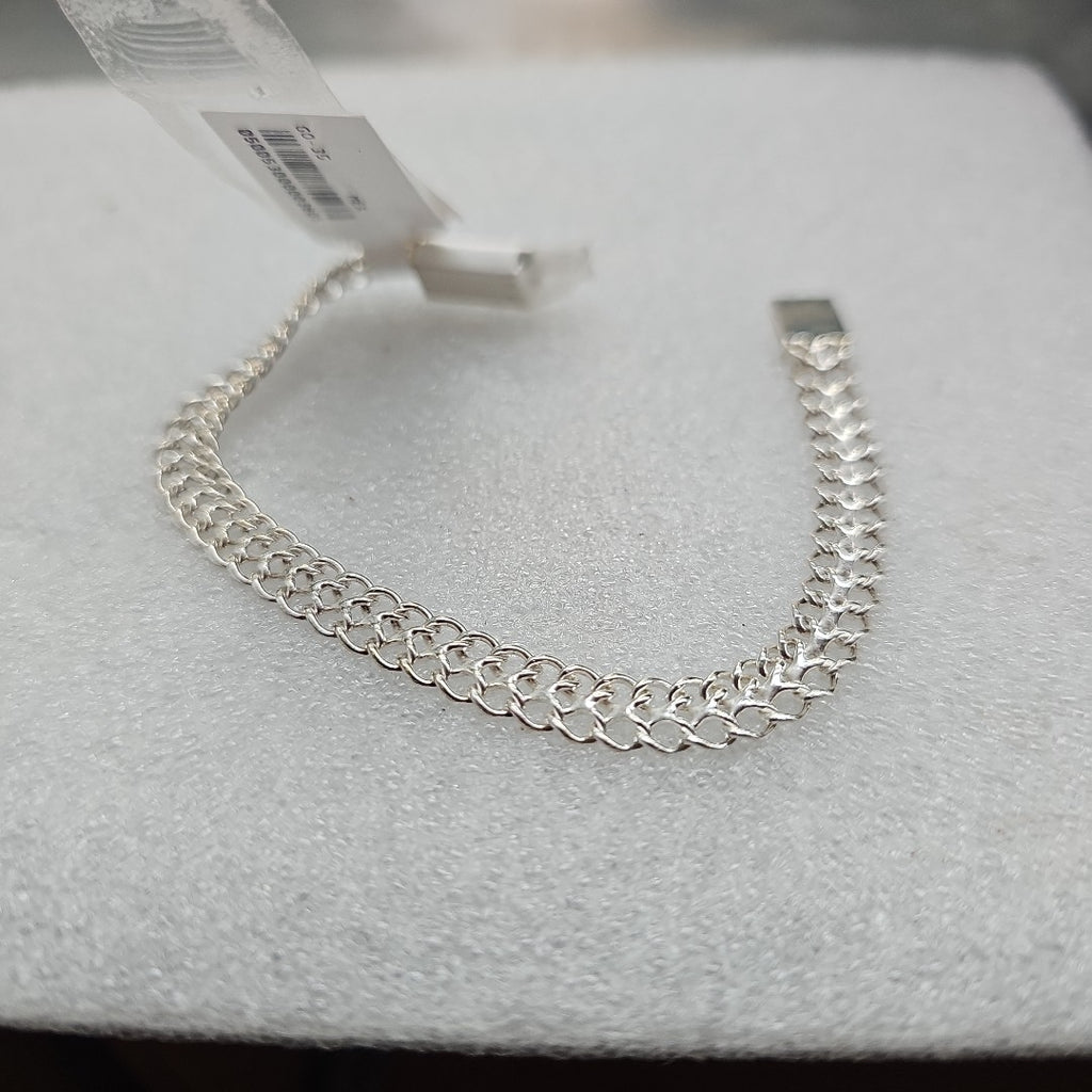PULSERA TEJIDO CHINO PLATA .925 18 CM 7.7 GR (NUEVO)