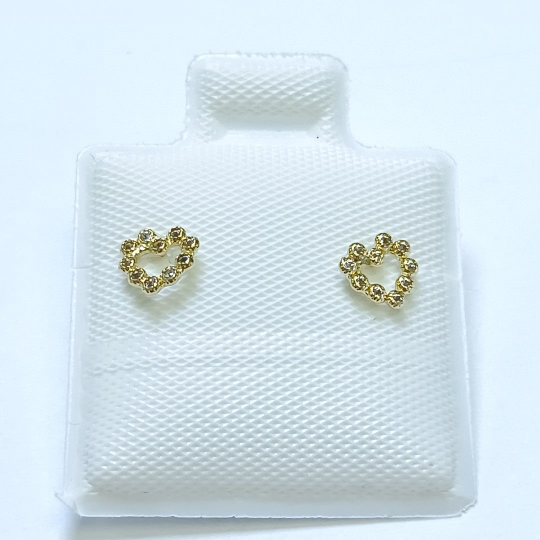 BROQUELES BROQUEL FIG CORAZON 14K 0.23 GR (NUEVO)
