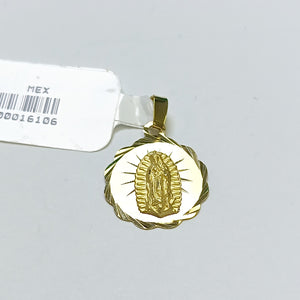 DIJE MEDALLA RELIGIOSA 14K 0.7 GR (NUEVO)