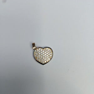 DIJE CORAZON CON CIRCONIAS 14K 1.8 GR (NUEVO)