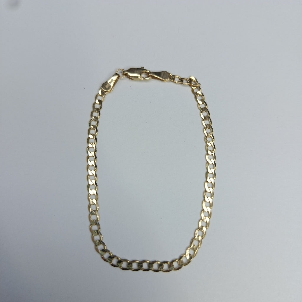 PULSERA TEJIDO BARBADA 14K 18 CM 3.2 GR (NUEVO)