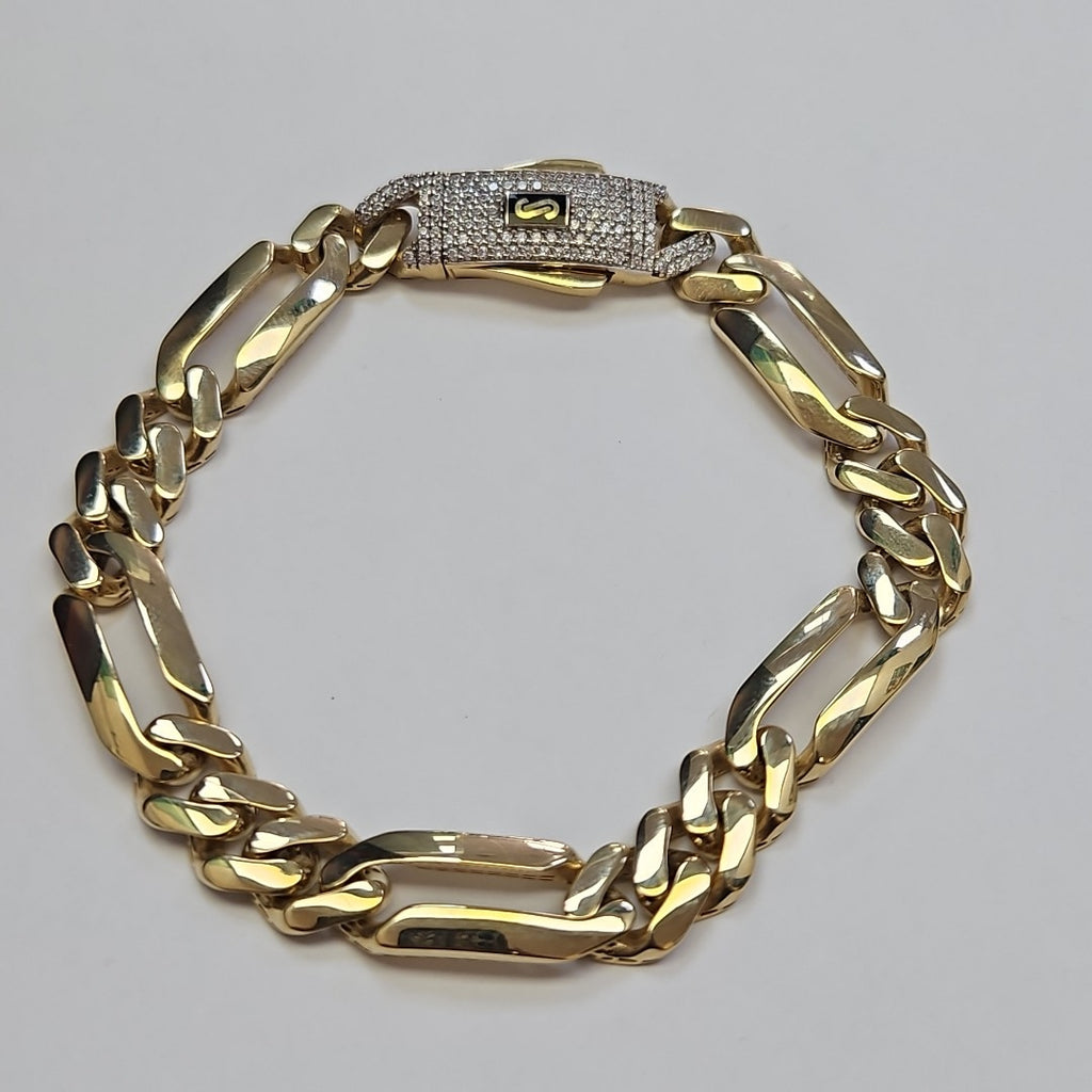 PULSERA CABALLERO MONACO ORO 14K 13.3 (NUEVO)