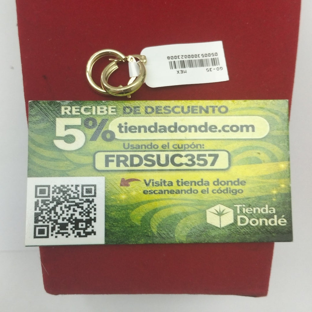 ARETES TEJIDO ARRACADAS LISAS 14K 2.2 GR (NUEVO)