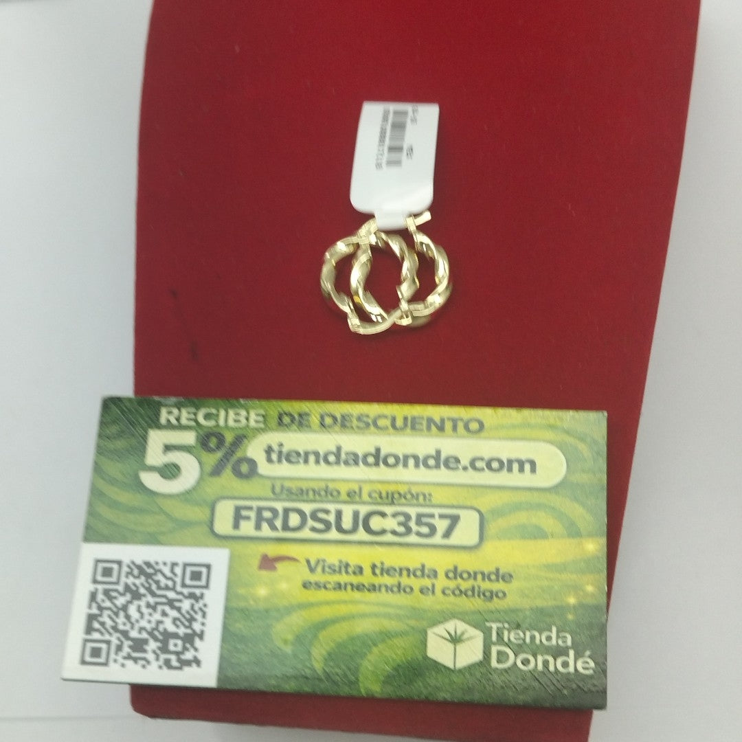 ARETES ARRACADA TORZAL 14K 1.8 GR (NUEVO)