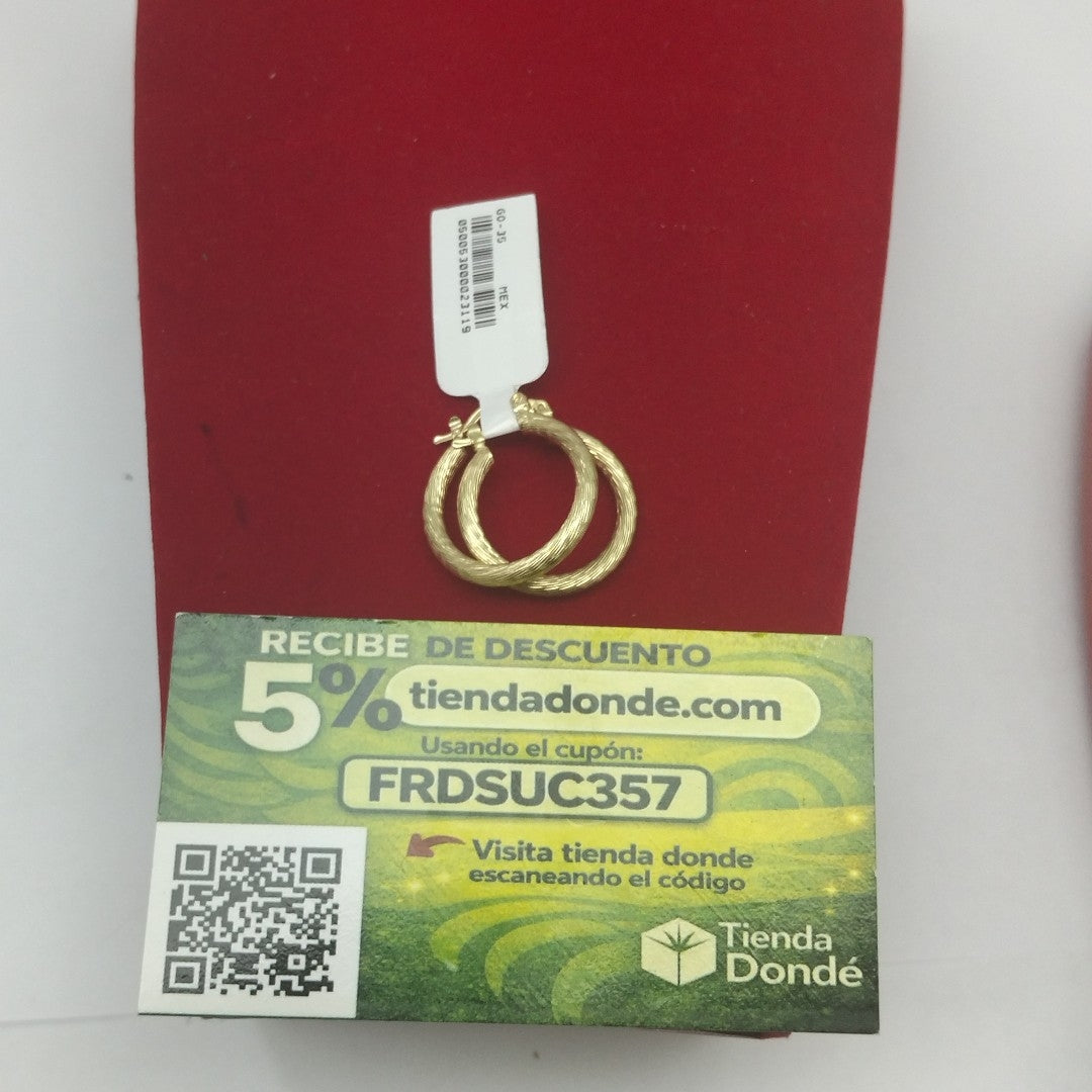 ARETES TEJIDO ARRACADAS ASTRIADAS 14K 2.7 GR (NUEVO)