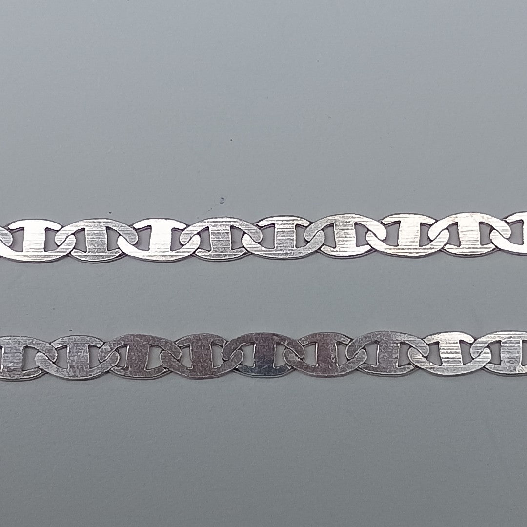 CADENA TEJIDO GUCHI PLATA .925 60 CM 8.9 GR (NUEVO)
