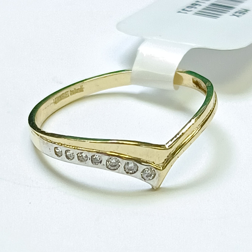 ANILLOS CON CIRCONIAS 14K TALLA 7 1 GR (NUEVO)