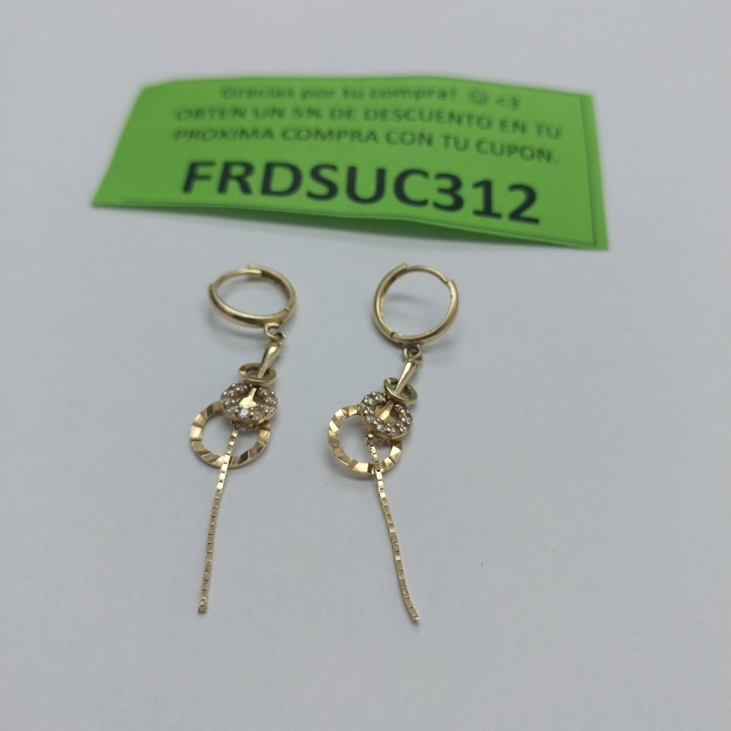 ARRACADAS PAR ORO 14 K 2.3 GRMS (SEMINUEVO)