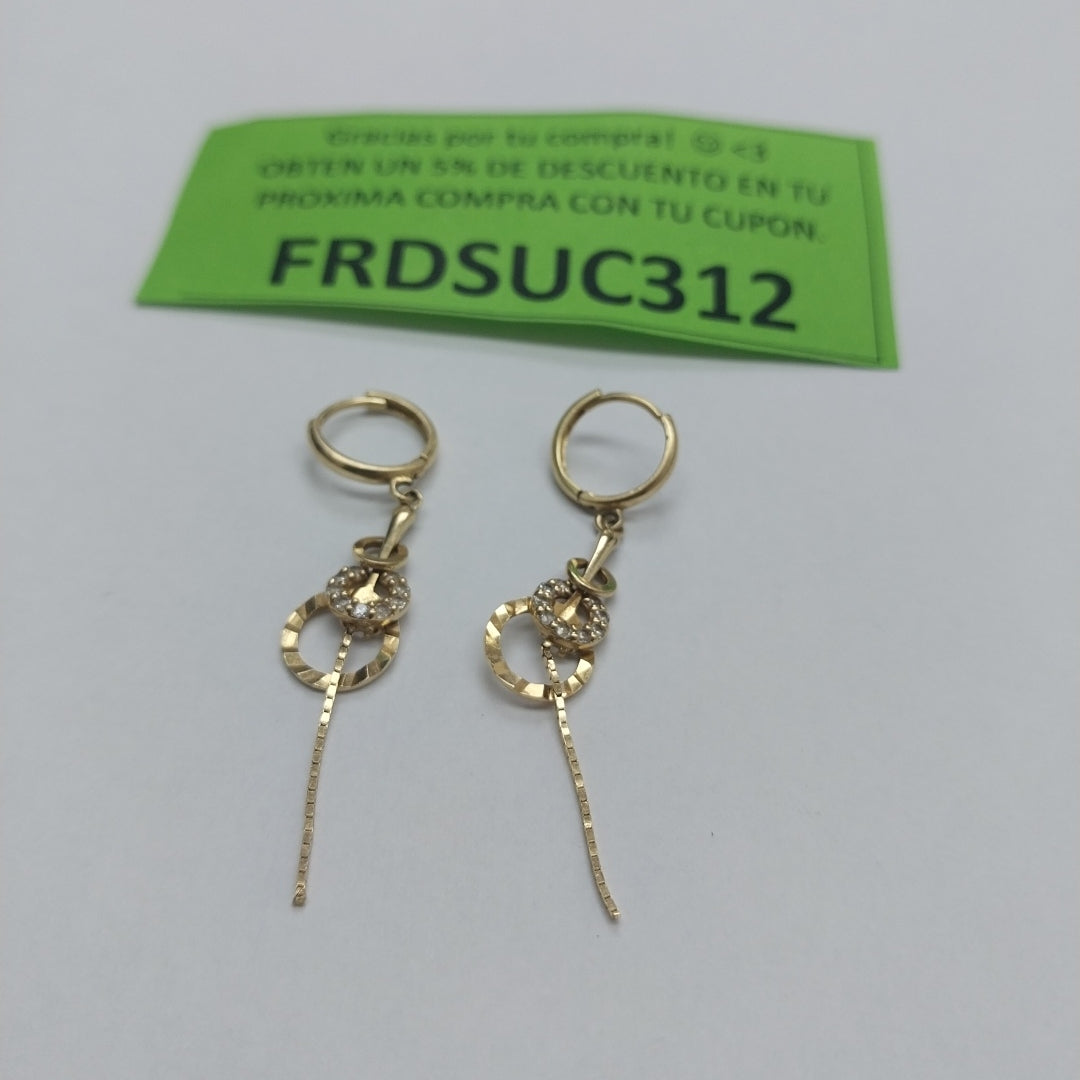 ARRACADAS PAR ORO 14 K 2.3 GRMS (SEMINUEVO)