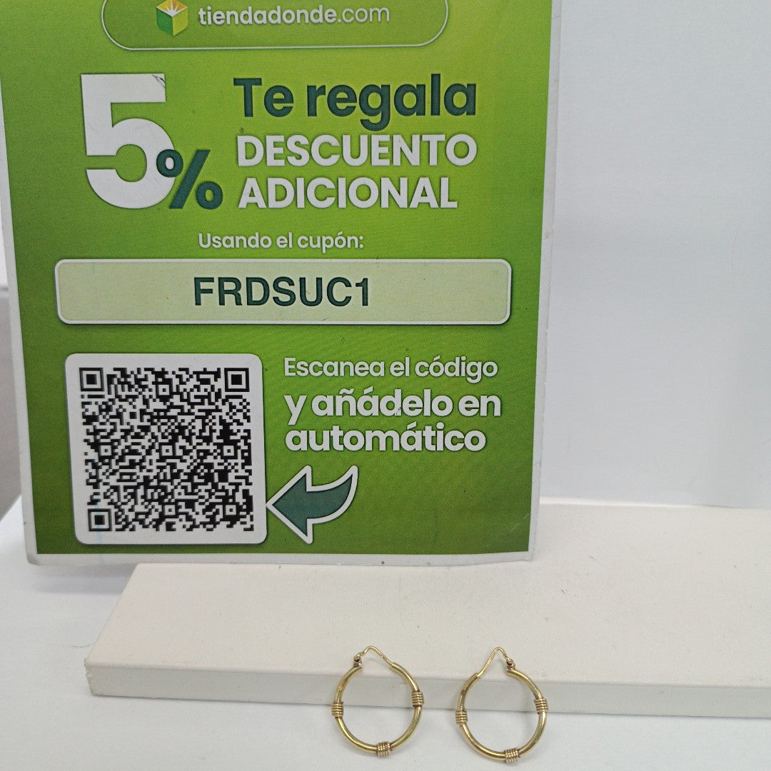 ARRACADAS PAR ORO 14 K 2.9 GRMS (SEMINUEVO)