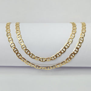 CADENAS TEJIDO MARINERA ORO 14K 50 CM 7.5 GR (NUEVO)