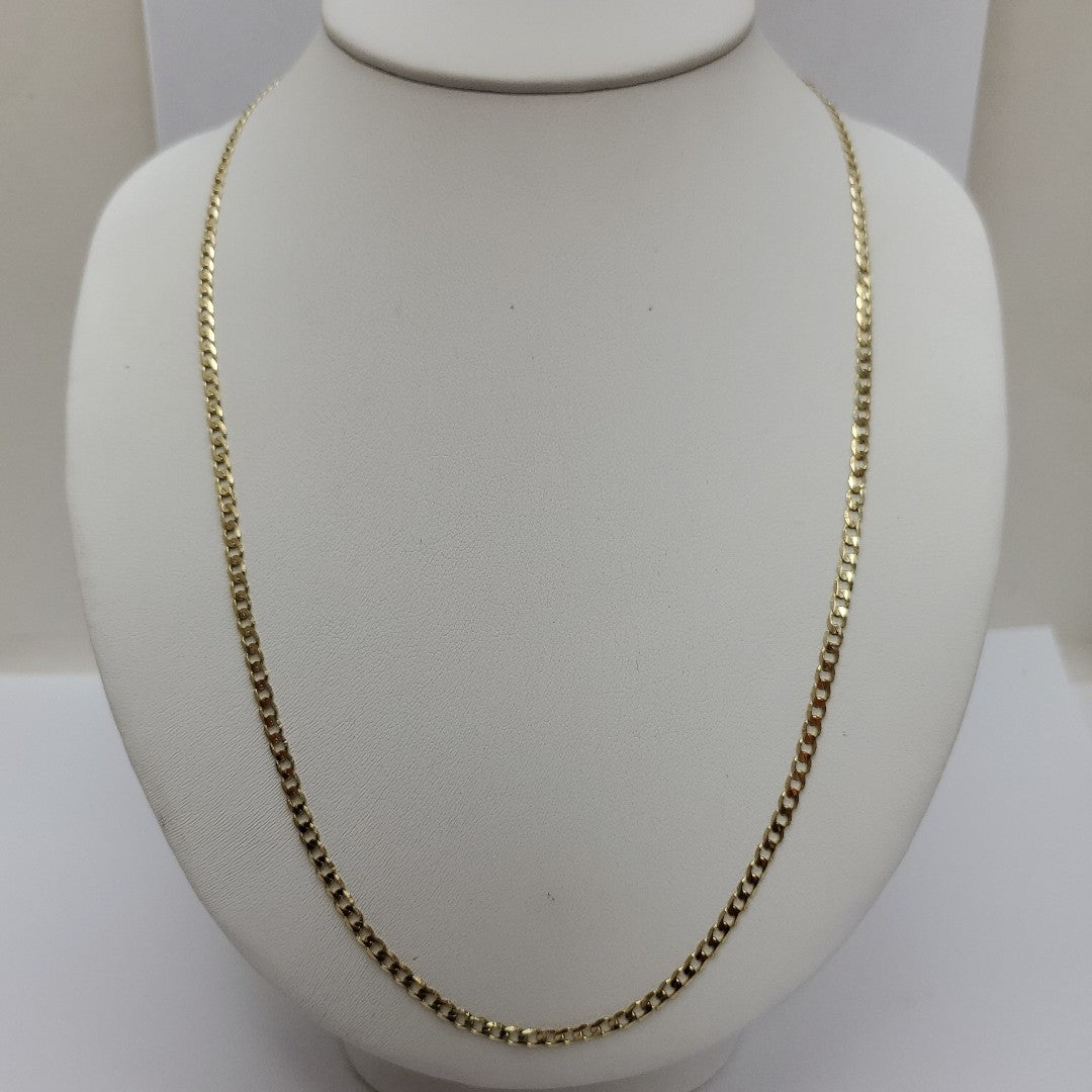 CADENA TEJIDO BARBADA 14K 60 CM 9 GR (NUEVO)