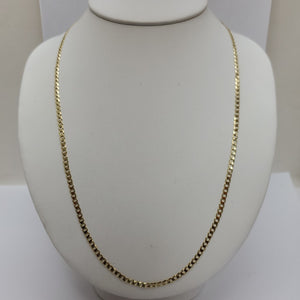 CADENA TEJIDO BARBADA 14K 60 CM 9 GR (NUEVO)