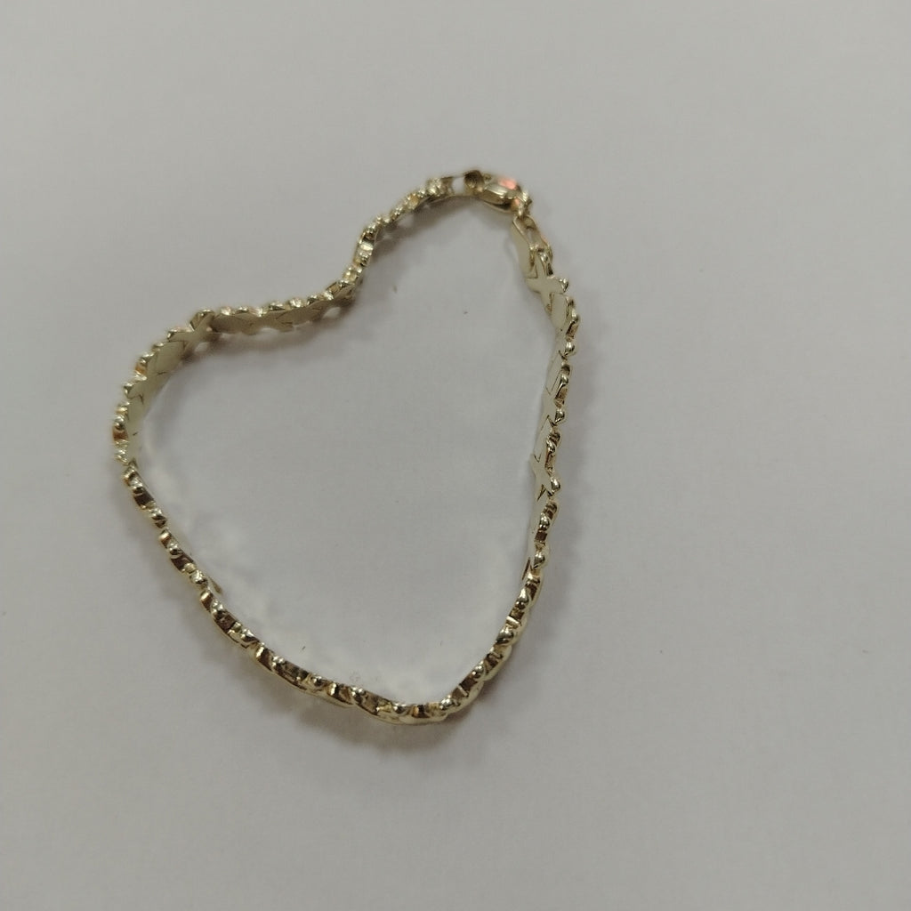 PULSERA ESPECIAL XOXO 14K 18 CM 6.1 GR (NUEVO)