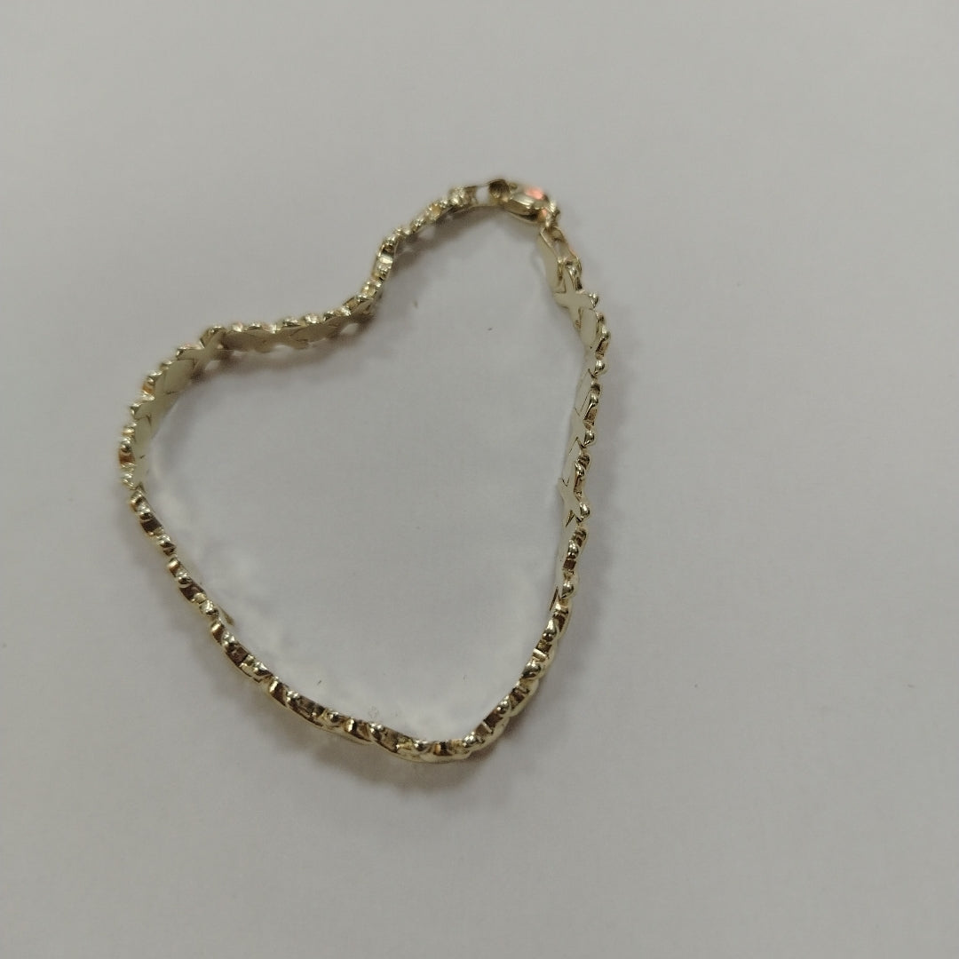 PULSERA ESPECIAL XOXO 14K 18 CM 6.1 GR (NUEVO)