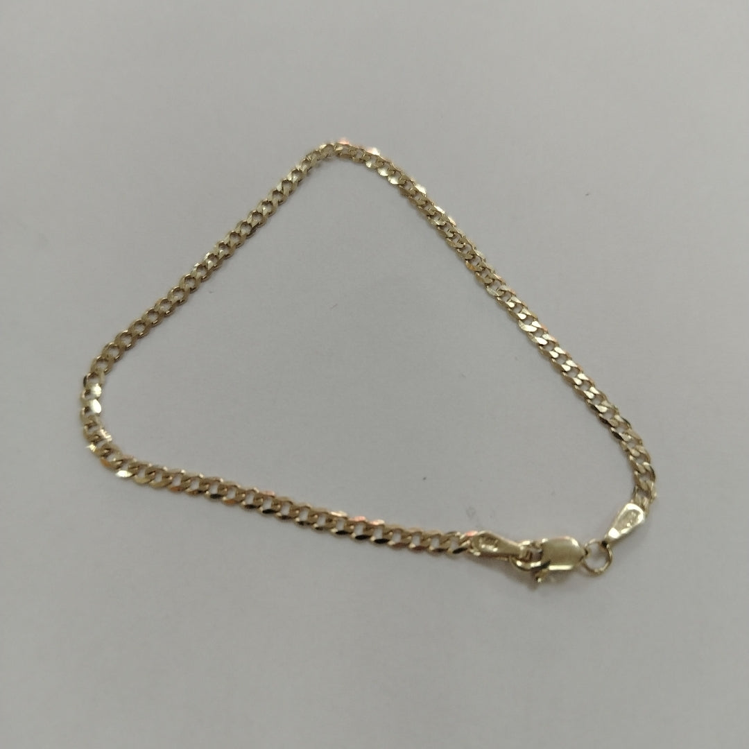 PULSERA TEJIDO BARBADA 14K 18 CM 2.1 GR (NUEVO)