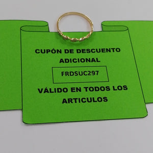 ANILLO ANILLITO FIG C CIRCONIAS 14K 8 TALLA 1.2 GR (NUEVO)