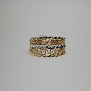 ANILLOS TIPO FILIGRANA 14K TALLA 8.5 3 GR (NUEVO)