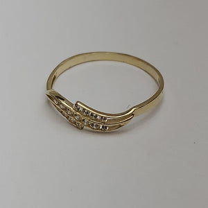ANILLOS CON CIRCONIAS 14K TALLA 7 0.8 GR (NUEVO)