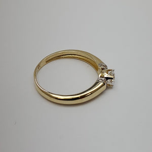 ANILLO ANILLITO C CIRCONIAS 14K 9 TALLA 2.4 GR (NUEVO)