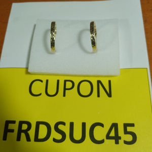 ARETES TEJIDO ARRACADA CON GRECAS 14K 2.8 GR (NUEVO)