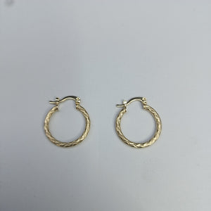 ARETES ARRACADAS LABRADAS 14K 2 GR (NUEVO)