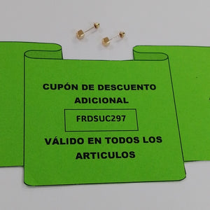 BROQUELES BROQUEL FIG CUBO 14K 0.203 GR (NUEVO)