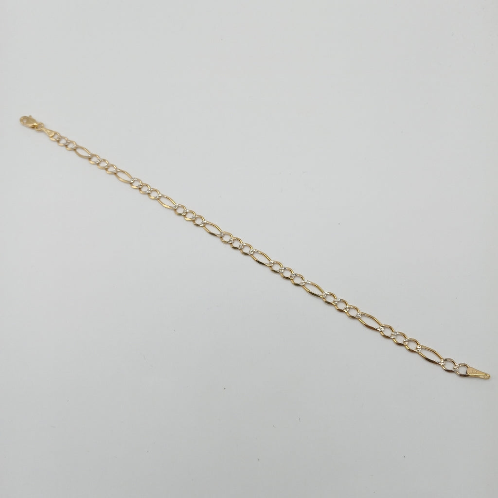 PULSERA 3X1 DIAMANTADA 14K 18 CM 2.7 GR (NUEVO)
