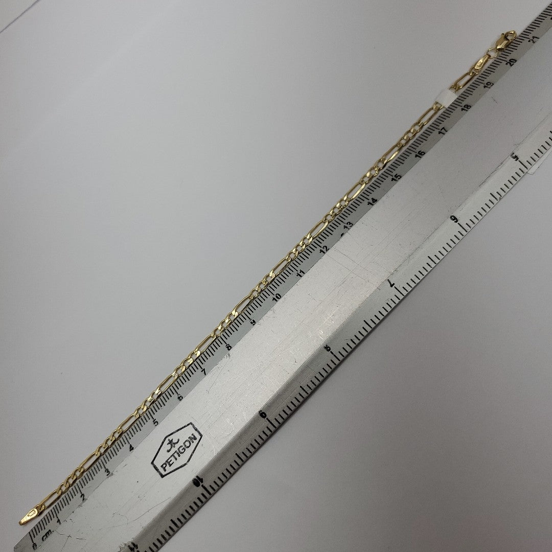 PULSERA TEJIDO 3X1 14K 21 CM 3 GR (NUEVO)