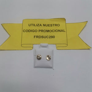 BROQUELES BROQUEL FIG BOTON C CIRCONIA 14K 0.2916 GR (NUEVO)