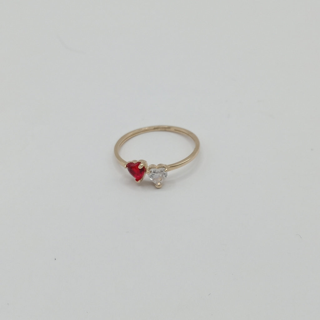 ANILLOS CON CIRCONIA T PIEDRA DE COLOR 14K TALLA 7 1.1 GR (NUEVO)