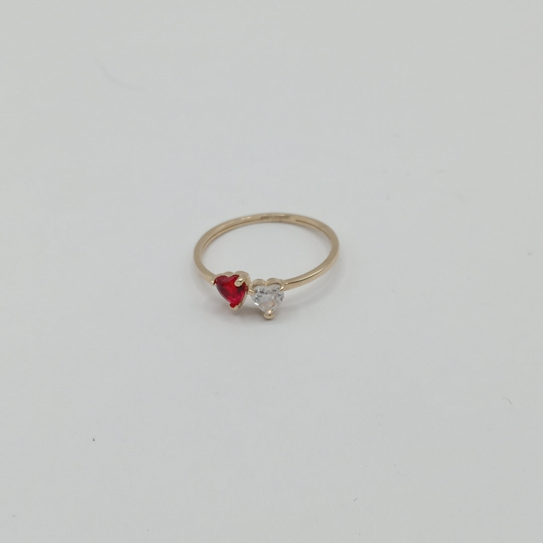 ANILLOS CON CIRCONIA T PIEDRA DE COLOR 14K TALLA 7 1.1 GR (NUEVO)