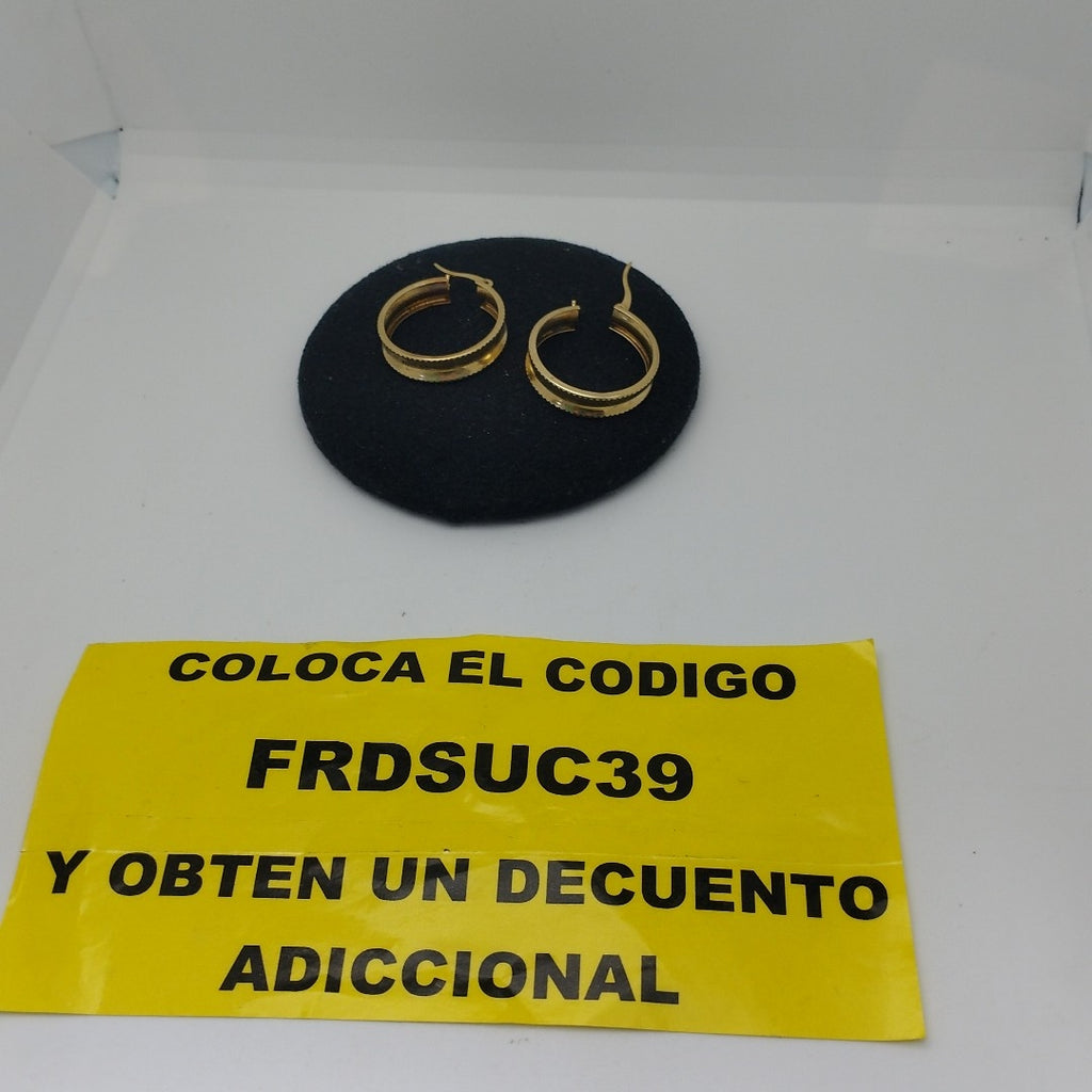 ARRACADAS PAR ORO 10 K 3.8 GRMS (SEMINUEVO)