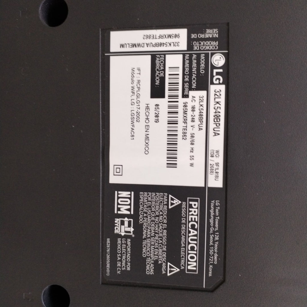 PANTALLA LG 32LK540BPUA(2019) 32 " LED FULL HD (SEMINUEVO)