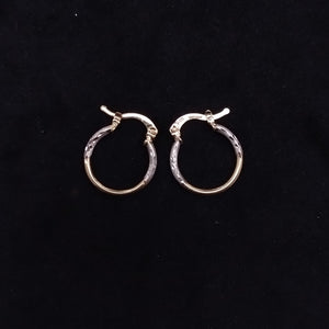 ARETES ARRACADAS COMBINADAS 14K 1.2 GR (NUEVO)