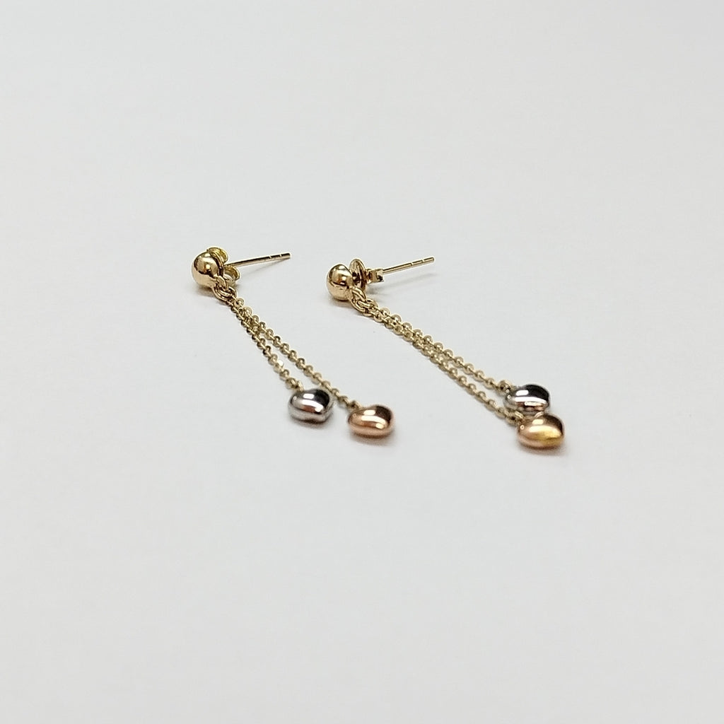 BROQUELES PAR ORO COMBINADO 14 K 2,10 GRMS (SEMINUEVO)