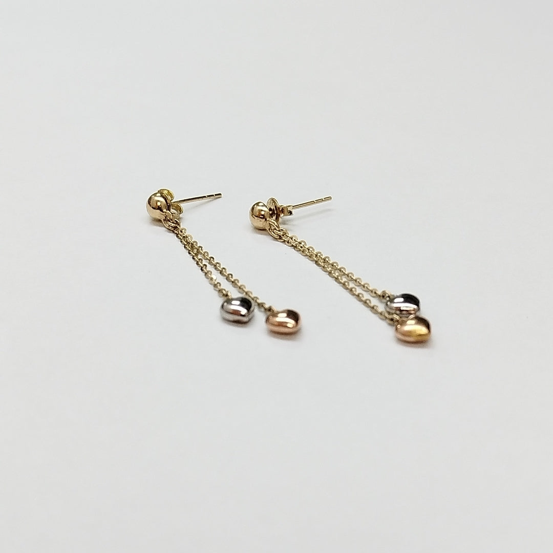 BROQUELES PAR ORO COMBINADO 14 K 2,10 GRMS (SEMINUEVO)