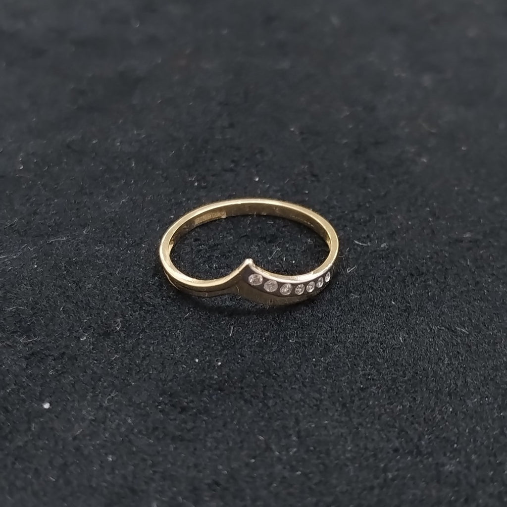 ANILLOS CON CIRCONIAS 14K TALLA 7 1 GR (NUEVO)