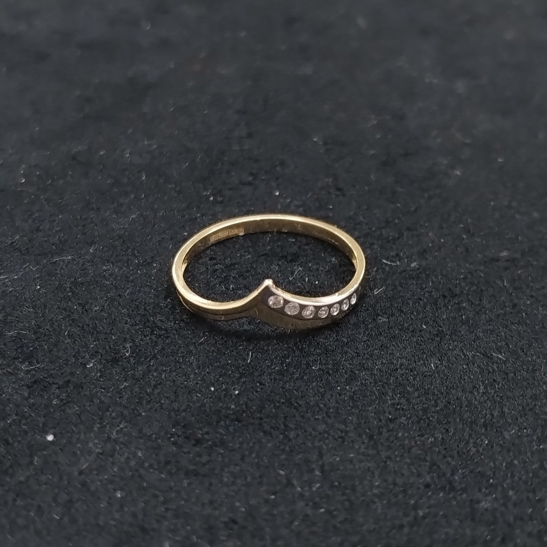 ANILLOS CON CIRCONIAS 14K TALLA 7 1 GR (NUEVO)