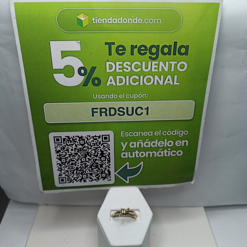 ANILLO ANILLITO C NUDO 14K 7 TALLA 1.9 GR (NUEVO)