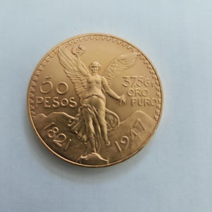 Moneda Centenario Cincuenta Pesos Oro Mexicano 21.6K