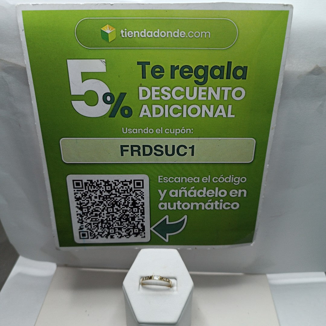 ANILLOS CON CIRCONIAS 14K TALLA 8.5 1.1 GR (NUEVO)