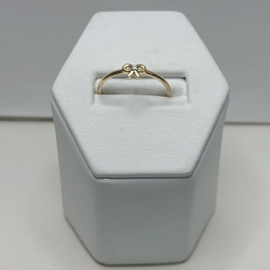 ANILLO ANILLITO FIG MOÑO C CIRCONIAS 14K 7 TALLA 0.9 GR (NUEVO)